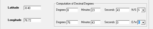 Clique no botão Update (Atualizar) na secção de localização do formulário; uma vez mais, o CLIMSOFT deverá informá-lo de que a operação foi realizada com sucesso.