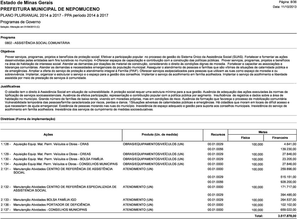 habitação de interesse Atender sem as social. fins demandas e benefícios lucrativos Atender e necessidades de as no demandas proteção município. social. emergenciais por 4-Oferecer doações Efetivar espaços de a da participação material população de capacitação de municipal.