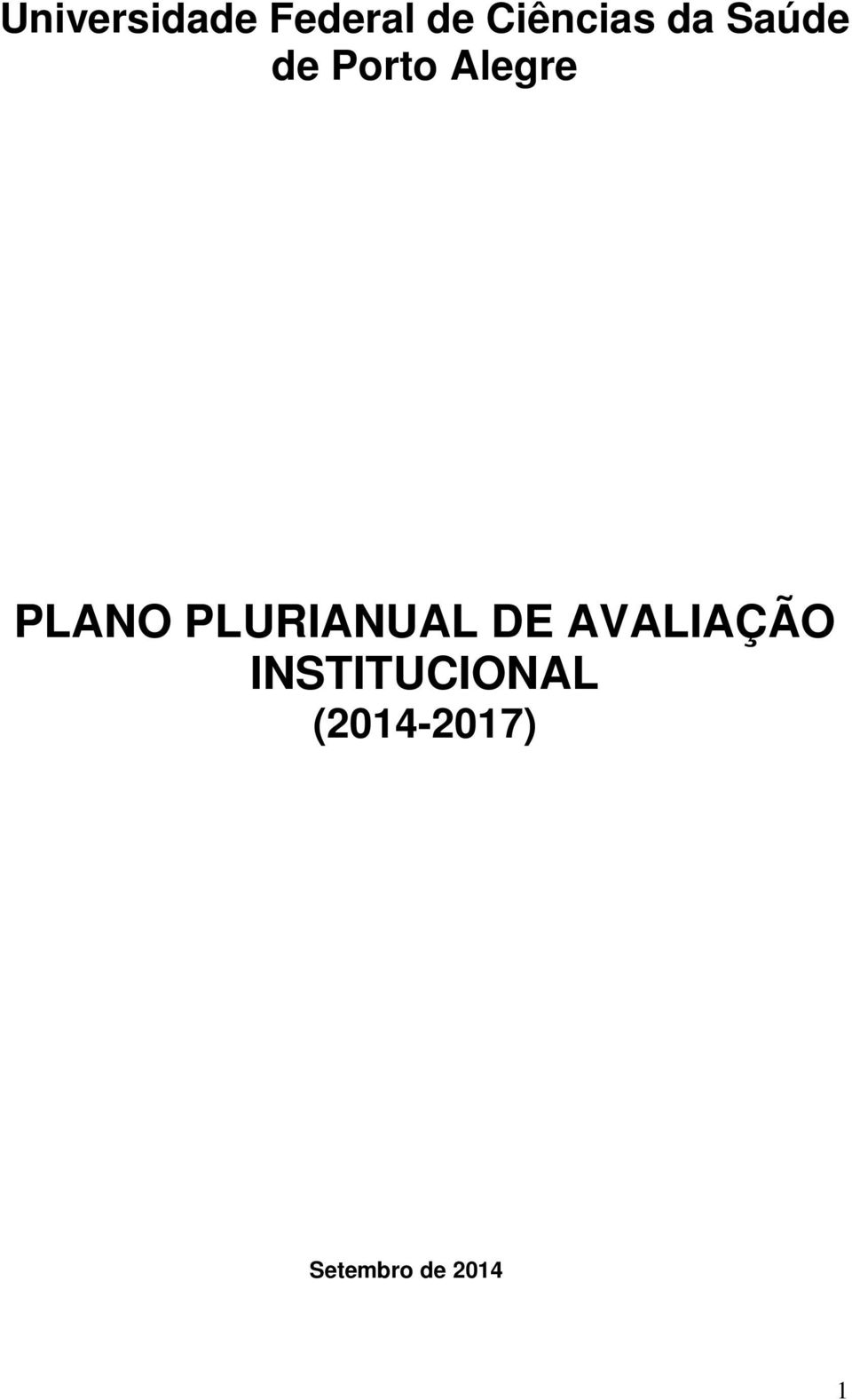 PLURIANUAL DE AVALIAÇÃO