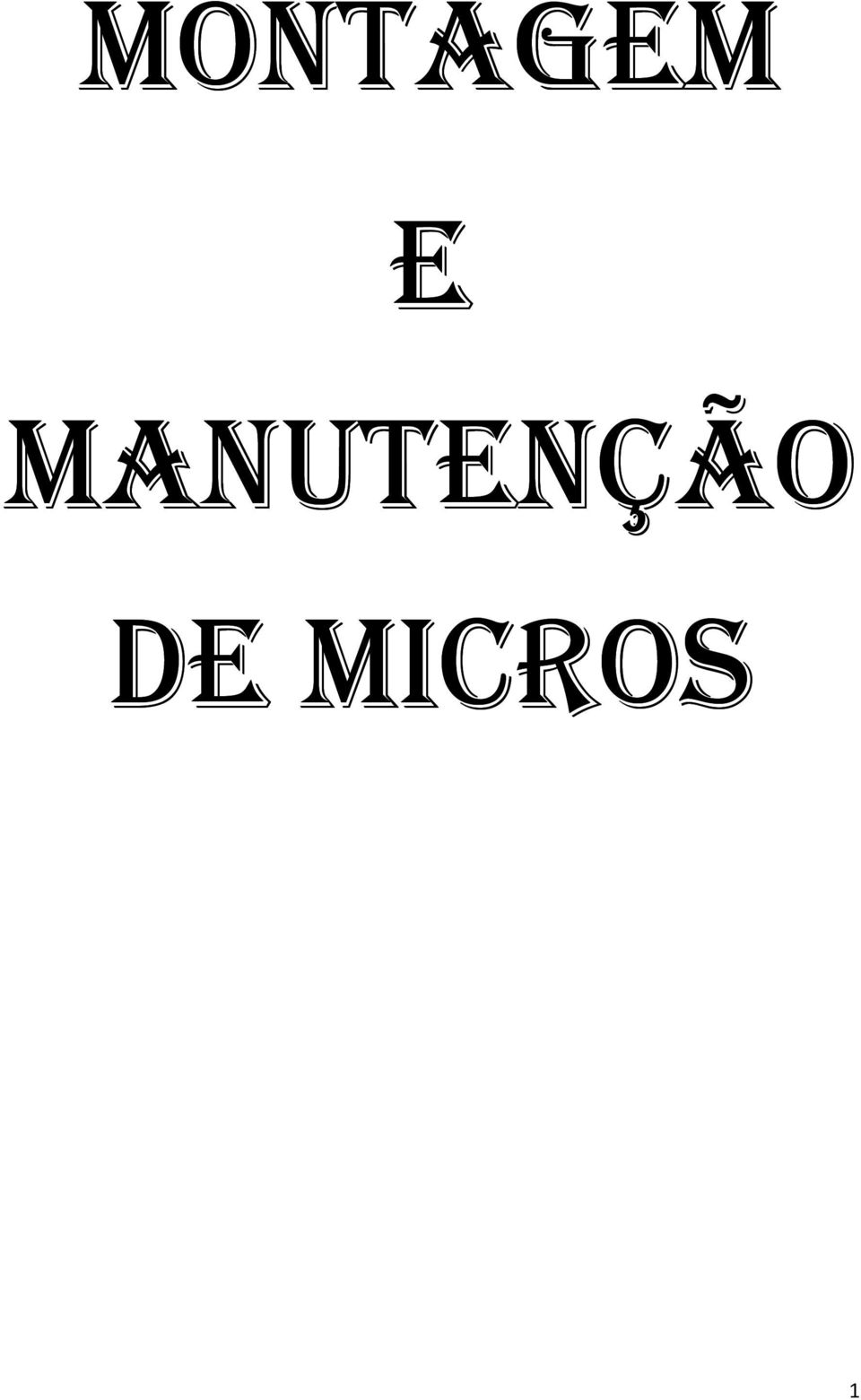 MANUTNÇÃO