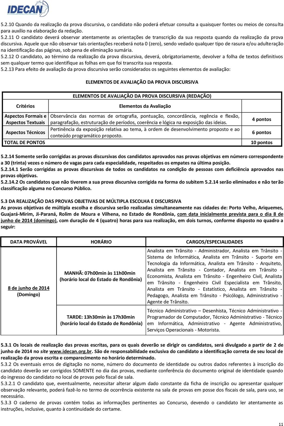 12 O candidato, ao término da realização da prova discursiva, deverá, obrigatoriamente, devolver a folha de textos definitivos sem qualquer termo que identifique as folhas em que foi transcrita sua