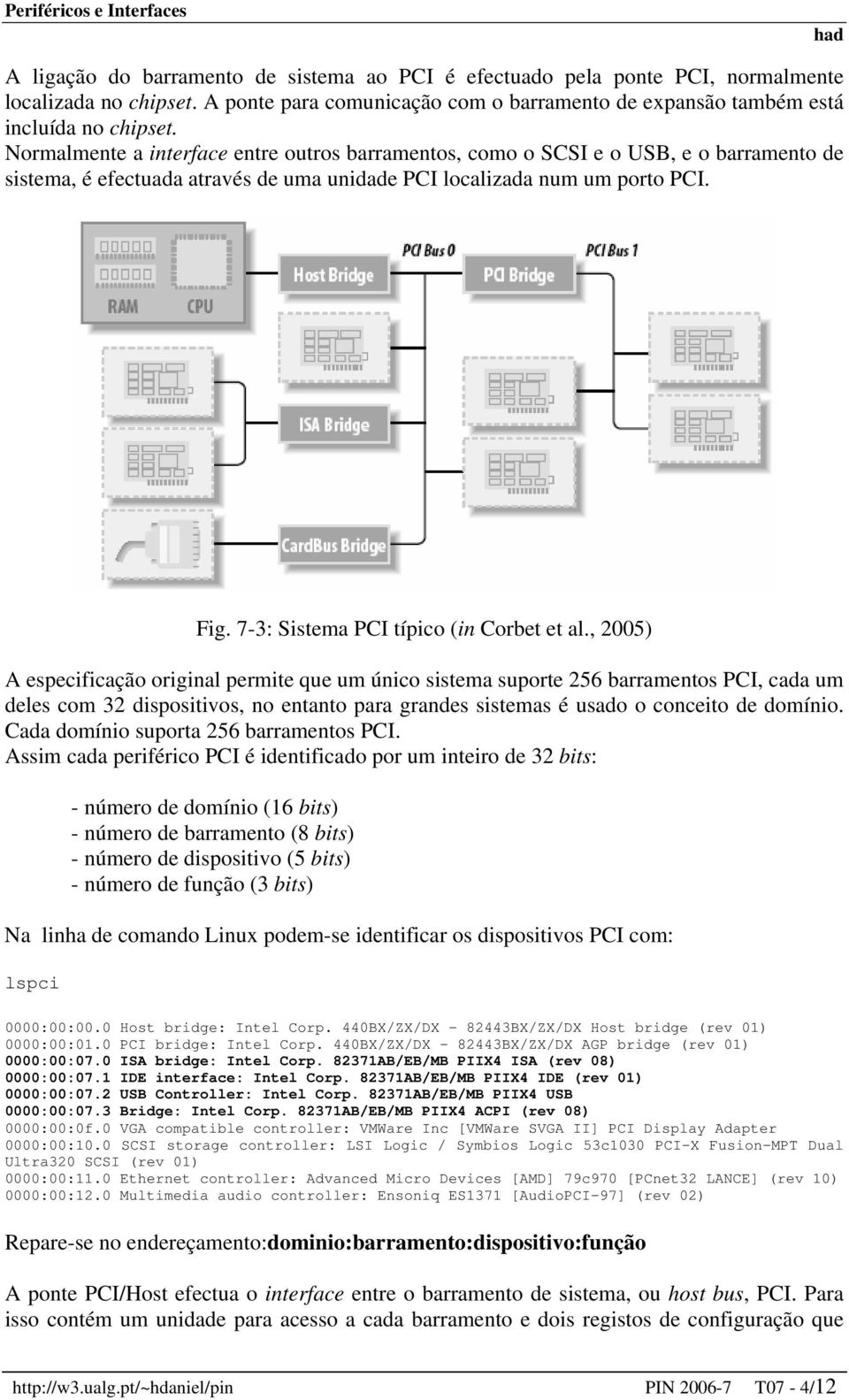 7-3: Sistema PCI típico (in Corbet et al.
