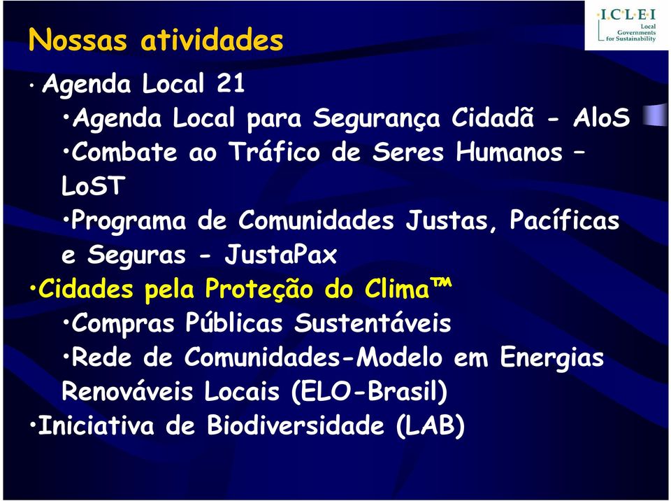 JustaPax Cidades pela Proteção do Clima Compras Públicas Sustentáveis Rede de