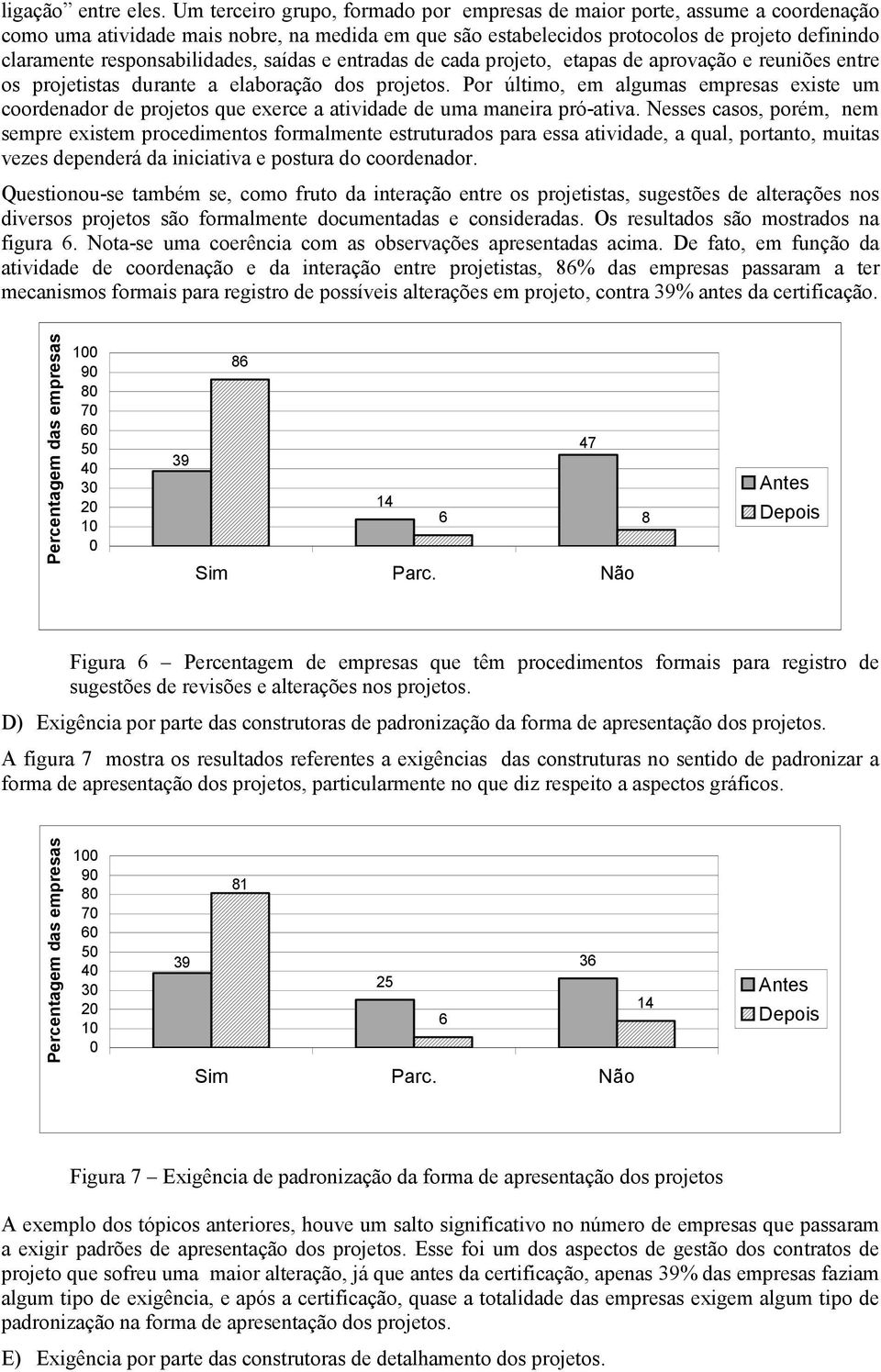 responsabilidades, saídas e entradas de cada projeto, etapas de aprovação e reuniões entre os projetistas durante a elaboração dos projetos.