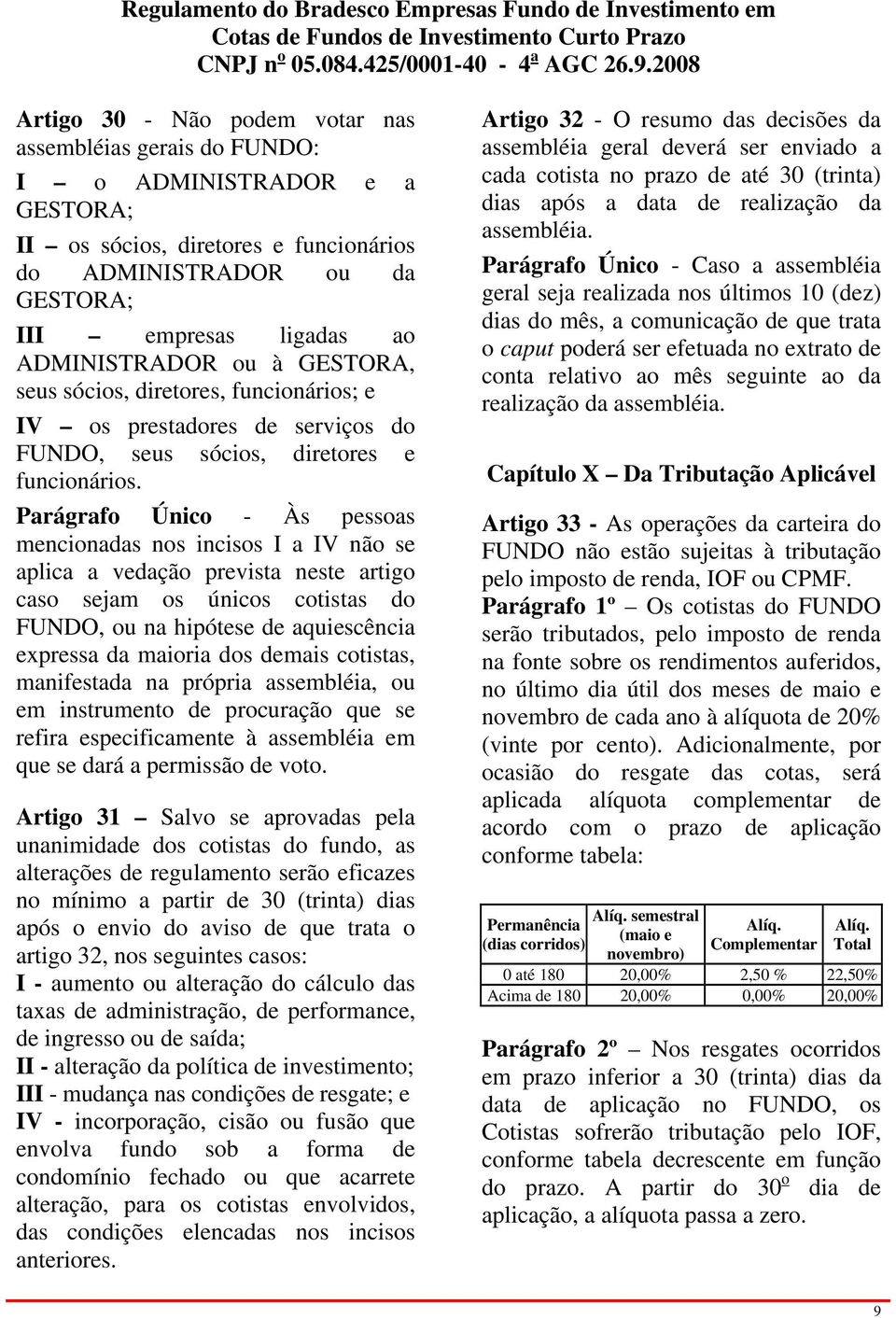 Parágrafo Único - Às pessoas mencionadas nos incisos I a IV não se aplica a vedação prevista neste artigo caso sejam os únicos cotistas do FUNDO, ou na hipótese de aquiescência expressa da maioria