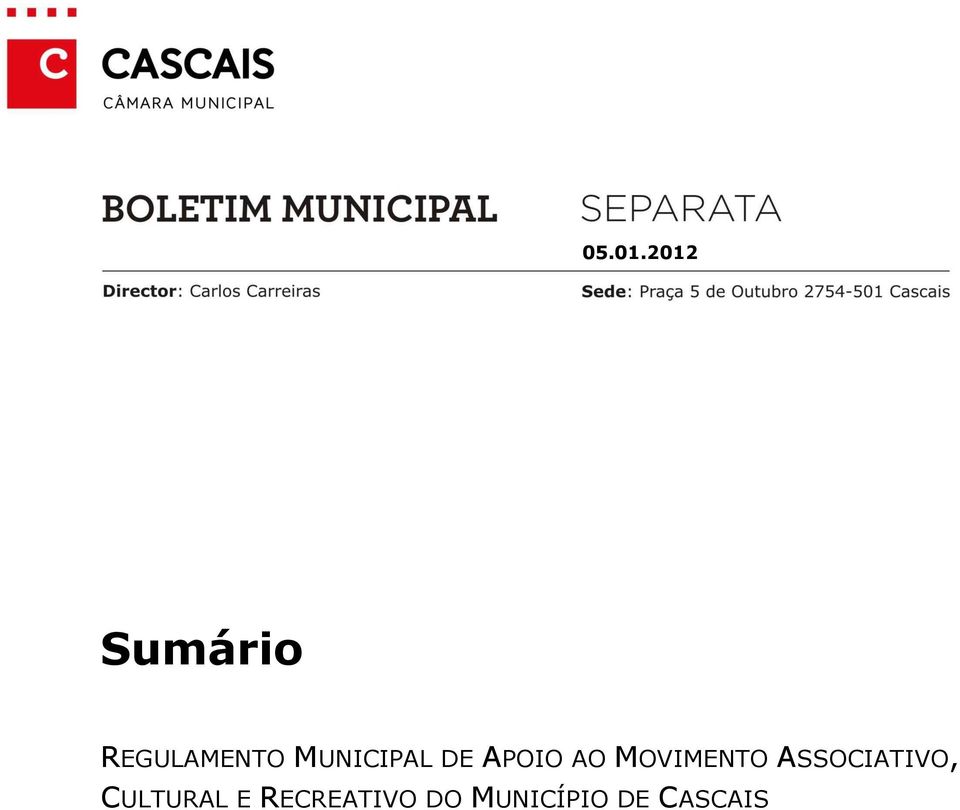 MUNICIPAL DE APOIO AO