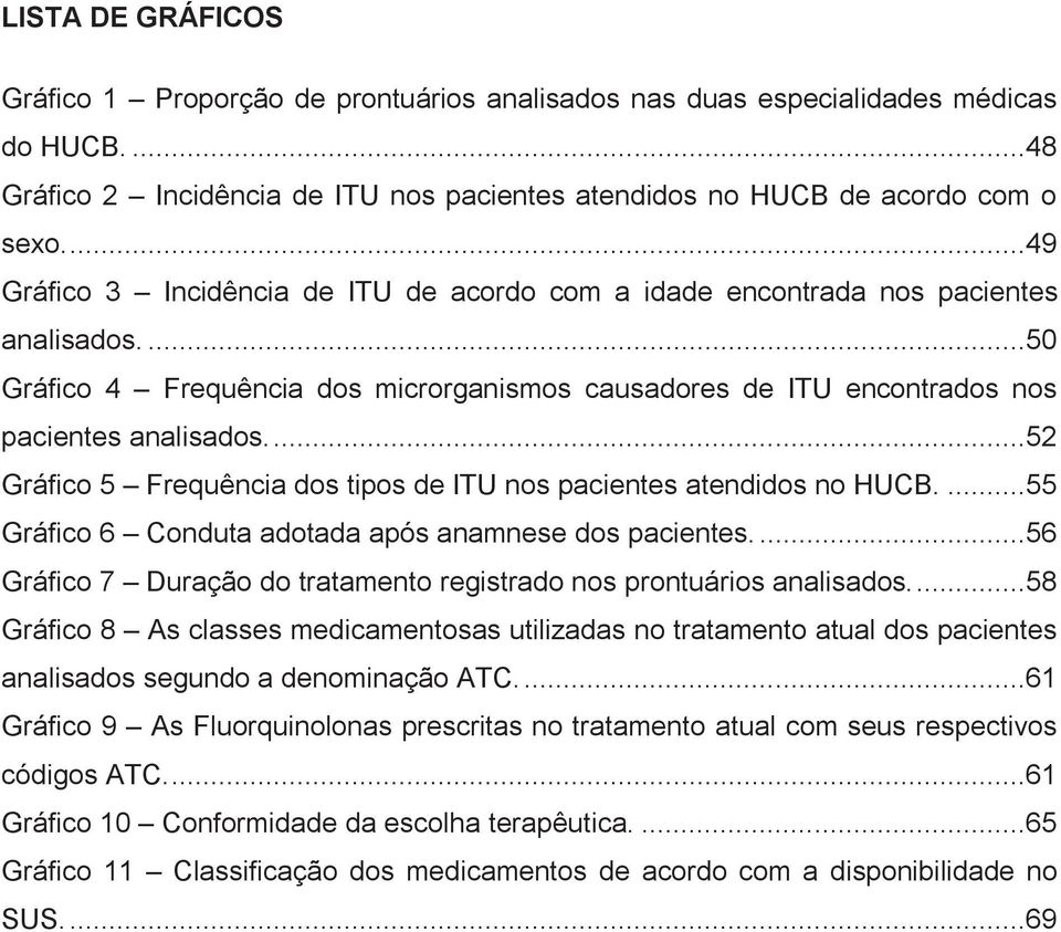 ...52 Gráfico 5 Frequência dos tipos de ITU nos pacientes atendidos no HUCB....55 Gráfico 6 Conduta adotada após anamnese dos pacientes.