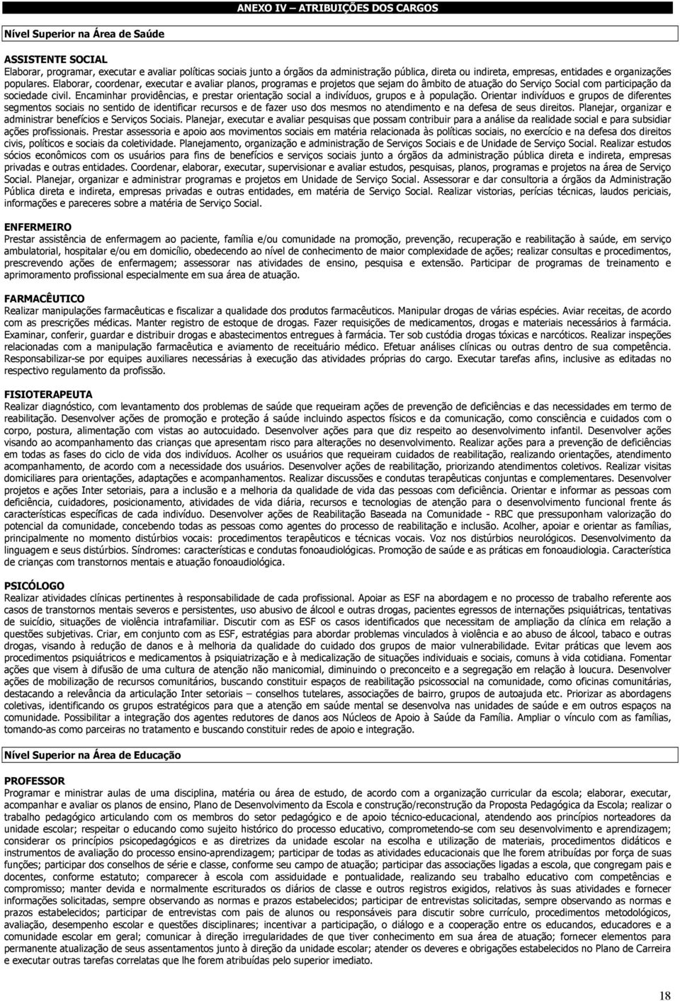 Elaborar, coordenar, executar e avaliar planos, programas e projetos que sejam do âmbito de atuação do Serviço Social com participação da sociedade civil.