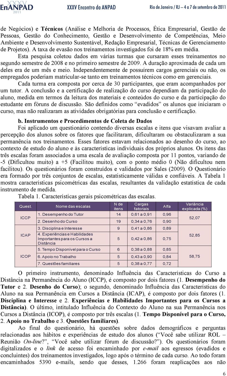 Esta pesquisa coletou dados em várias turmas que cursaram esses treinamentos no segundo semestre de 2008 e no primeiro semestre de 2009. A duração aproximada de cada um deles era de um mês e meio.