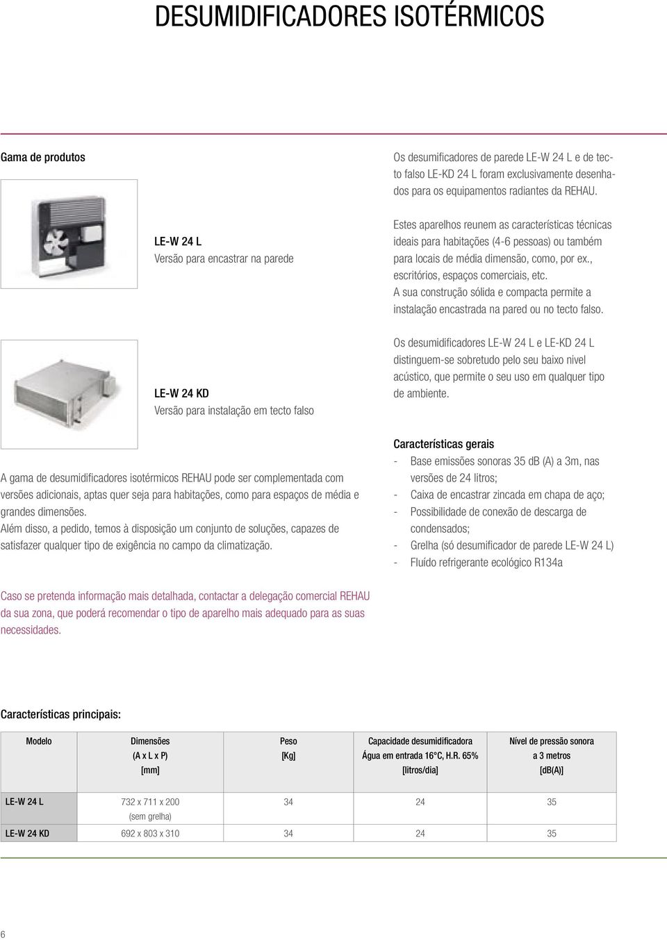 , escritórios, espaços comerciais, etc. A sua construção sólida e compacta permite a instalação encastrada na pared ou no tecto falso.