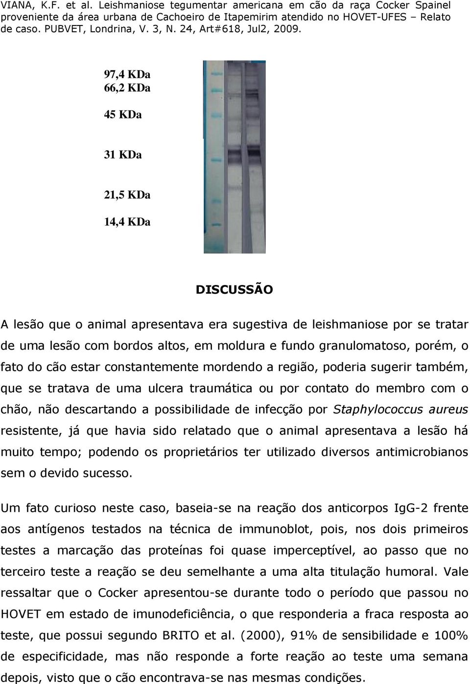 possibilidade de infecção por Staphylococcus aureus resistente, já que havia sido relatado que o animal apresentava a lesão há muito tempo; podendo os proprietários ter utilizado diversos