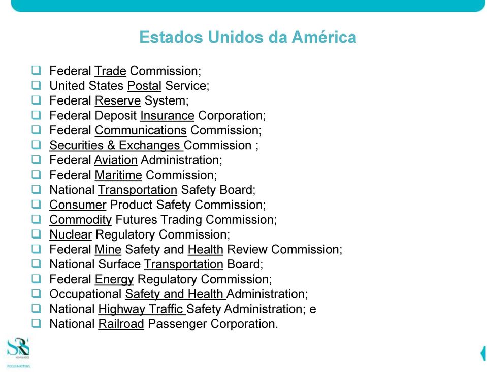 Commission; Commodity Futures Trading Commission; Nuclear Regulatory Commission; Federal Mine Safety and Health Review Commission; National Surface Transportation Board;