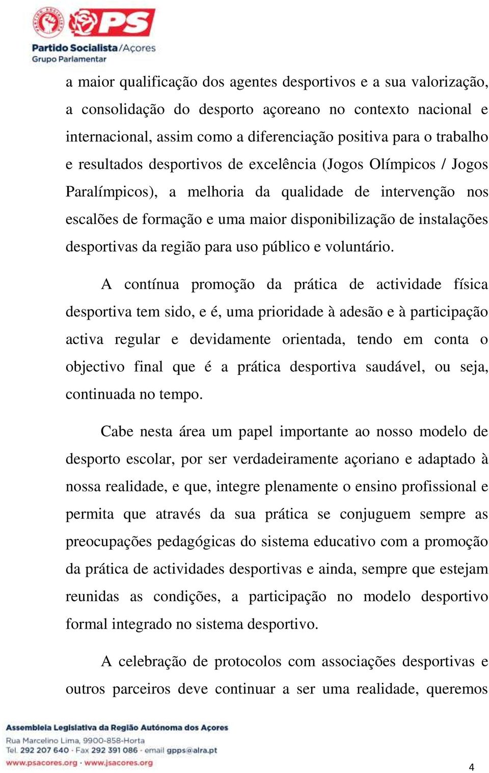 região para uso público e voluntário.