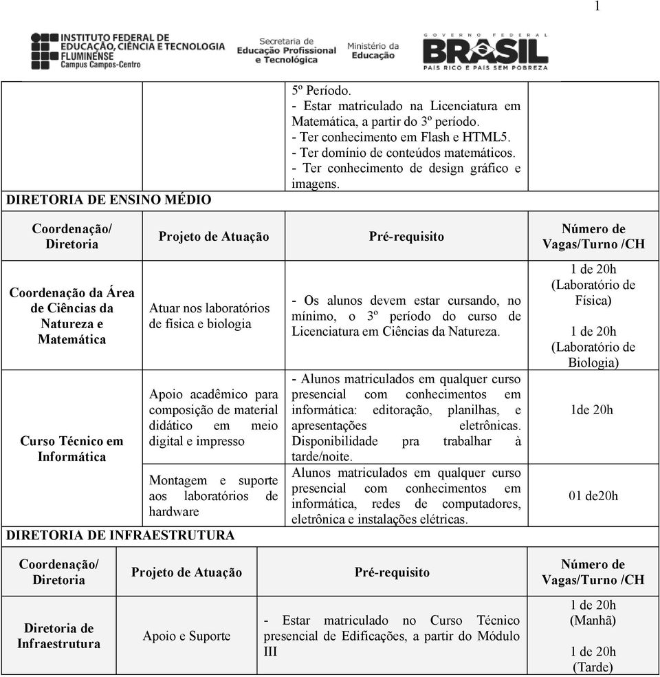 - Ter conhecimento em Flash e HTML5. - Ter domínio de conteúdos matemáticos. - Ter conhecimento de design gráfico e imagens.