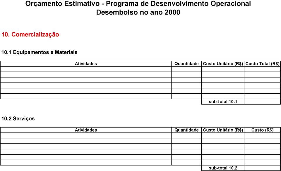 Materiais sub-total 10.