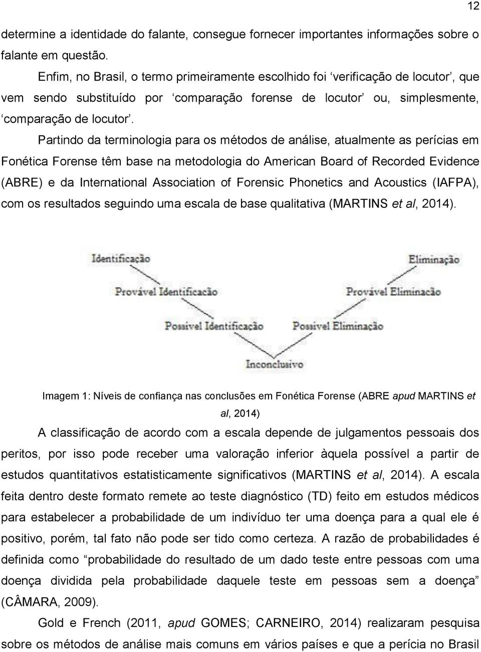 Partindo da terminologia para os métodos de análise, atualmente as perícias em Fonética Forense têm base na metodologia do American Board of Recorded Evidence (ABRE) e da International Association of