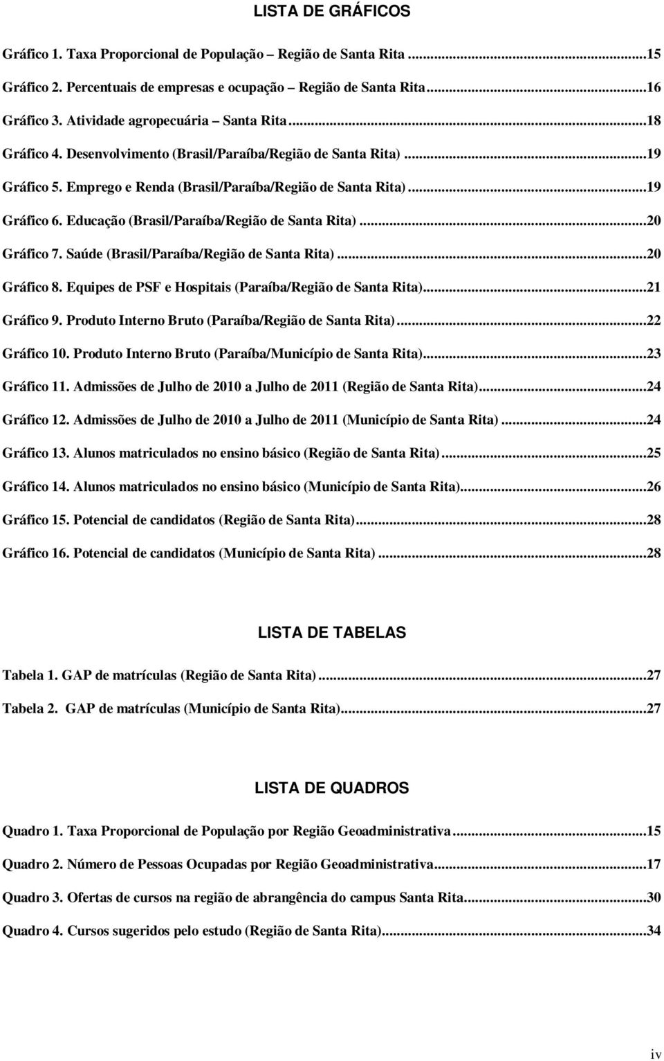 Educação (Brasil/Paraíba/Região de Santa Rita)...20 Gráfico 7. Saúde (Brasil/Paraíba/Região de Santa Rita)...20 Gráfico 8. Equipes de PSF e Hospitais (Paraíba/Região de Santa Rita)...21 Gráfico 9.