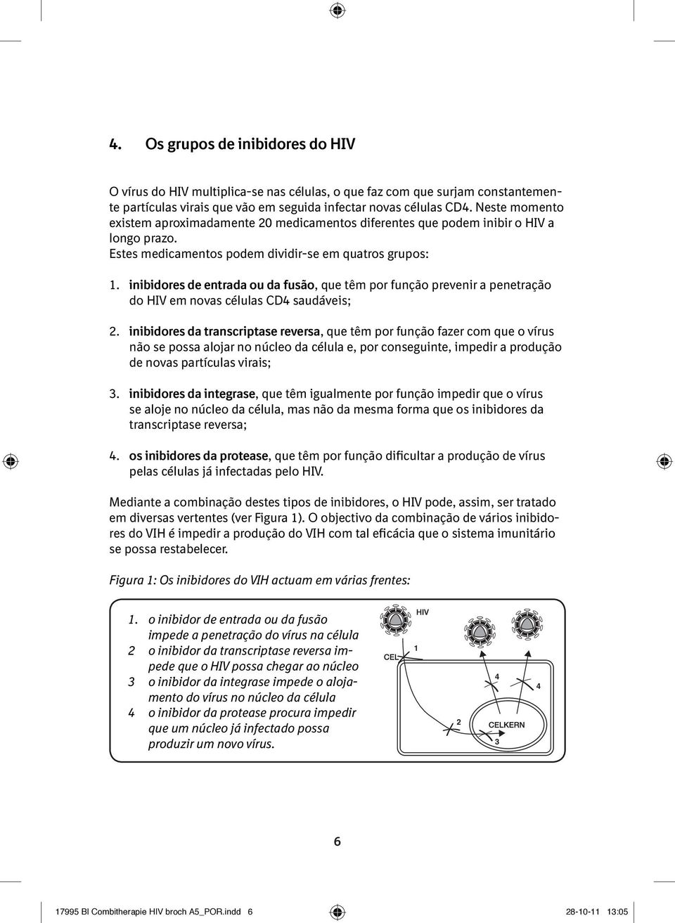 inibidores de entrada ou da fusão, que têm por função prevenir a penetração do HIV em novas células CD4 saudáveis; 2.