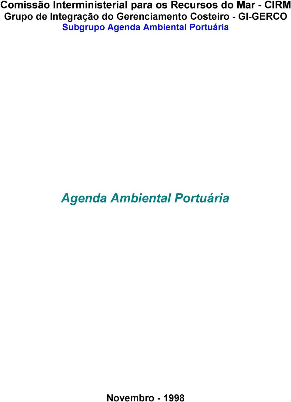 Costeiro - GI-GERCO Subgrupo Agenda Ambiental