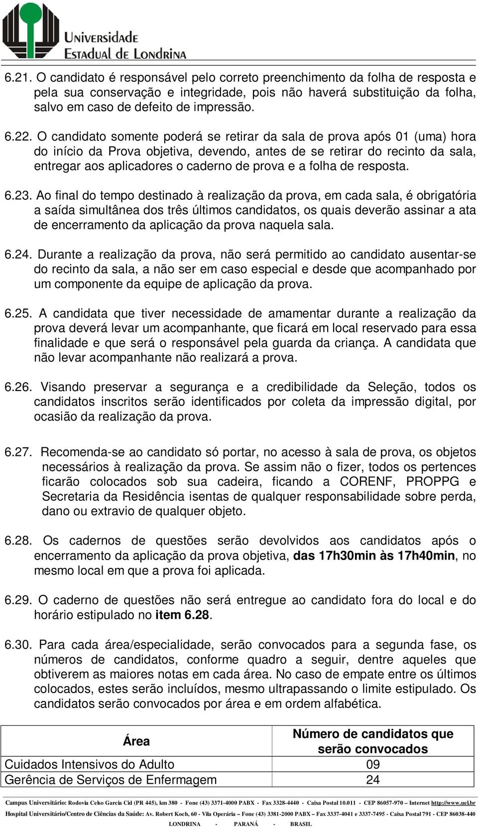 e a folha de resposta. 6.23.