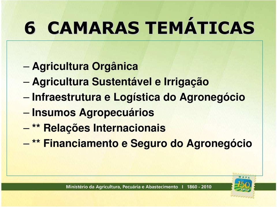 Logística do Agronegócio Insumos Agropecuários **