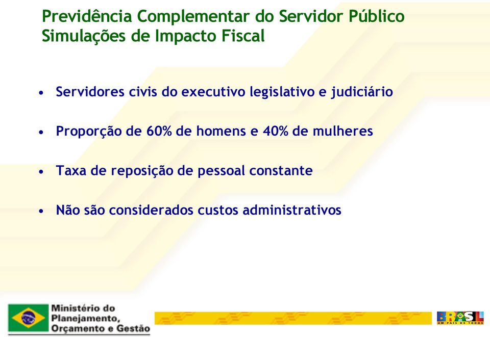 judiciário Proporção de 60% de homens e 40% de mulheres Taxa de