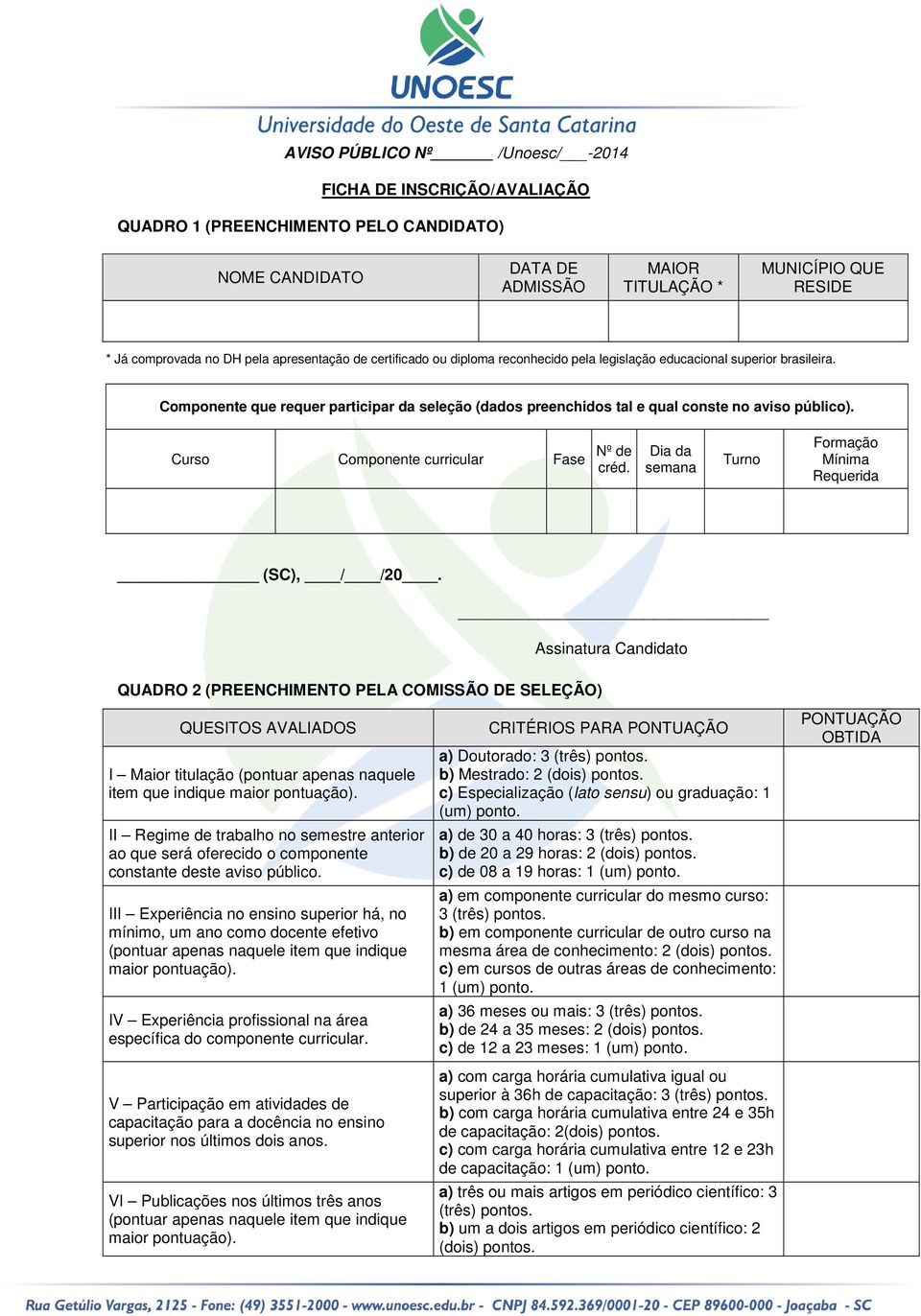 Componnt Fas d smana Rqurida (SC), / /20.