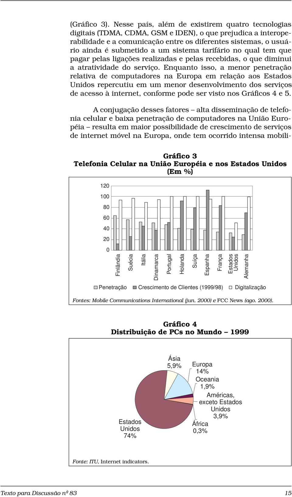 sistema tarifário no qual tem que pagar pelas ligações realizadas e pelas recebidas, o que diminui a atratividade do serviço.