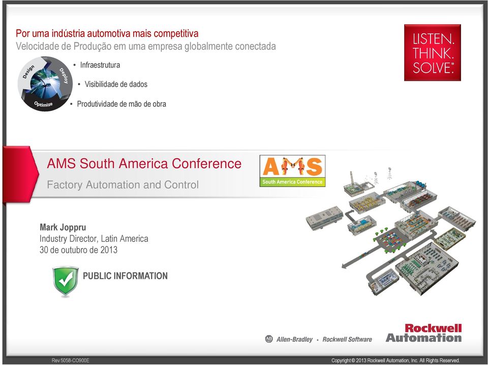 Produtividade de mão de obra AMS South America Conference Factory Automation