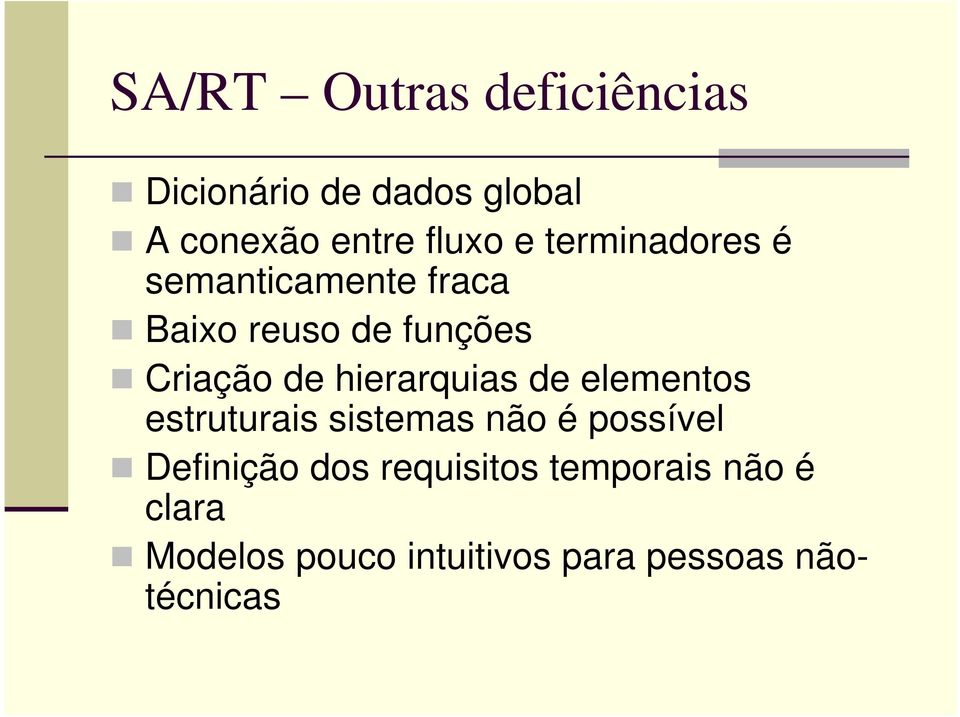 hierarquias de elementos estruturais sistemas não é possível Definição dos