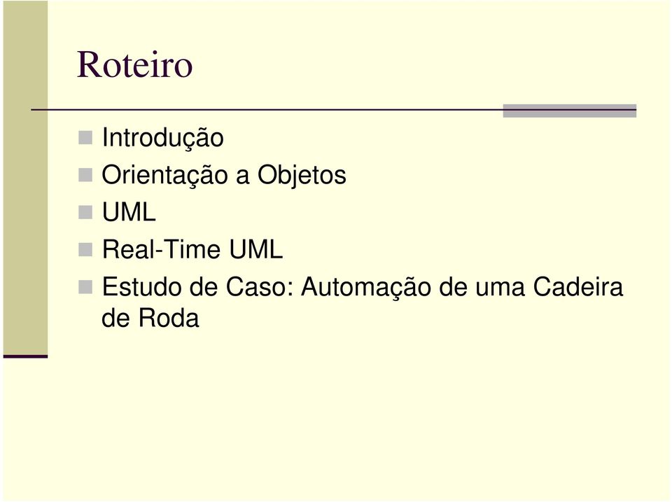 Real-Time UML Estudo de