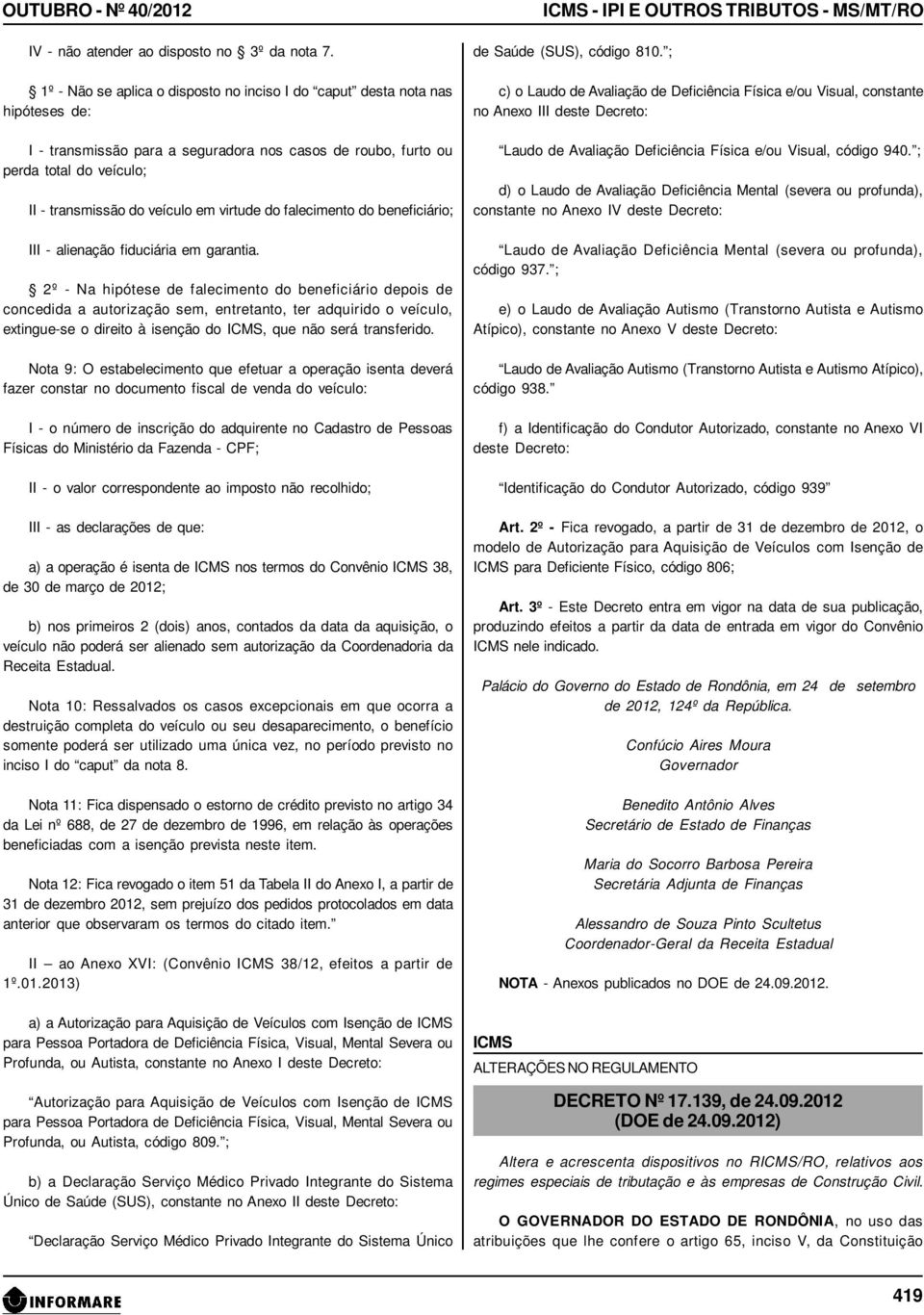 virtude do falecimento do beneficiário; III - alienação fiduciária em garantia.