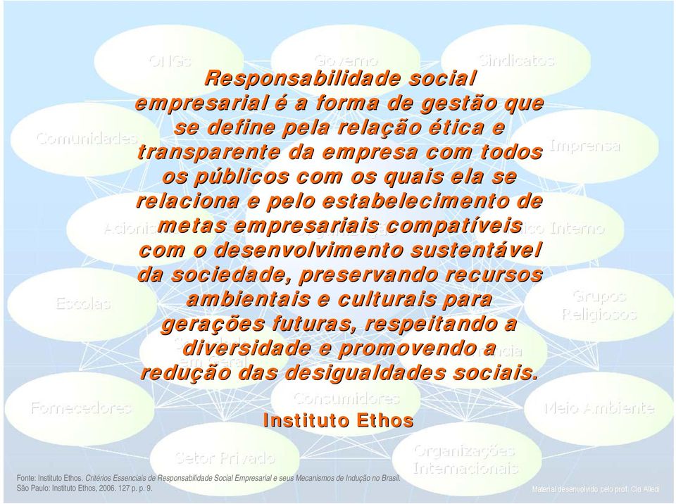 ambientais e culturais para gerações futuras, respeitando a diversidade e promovendo a redução das desigualdades sociais.