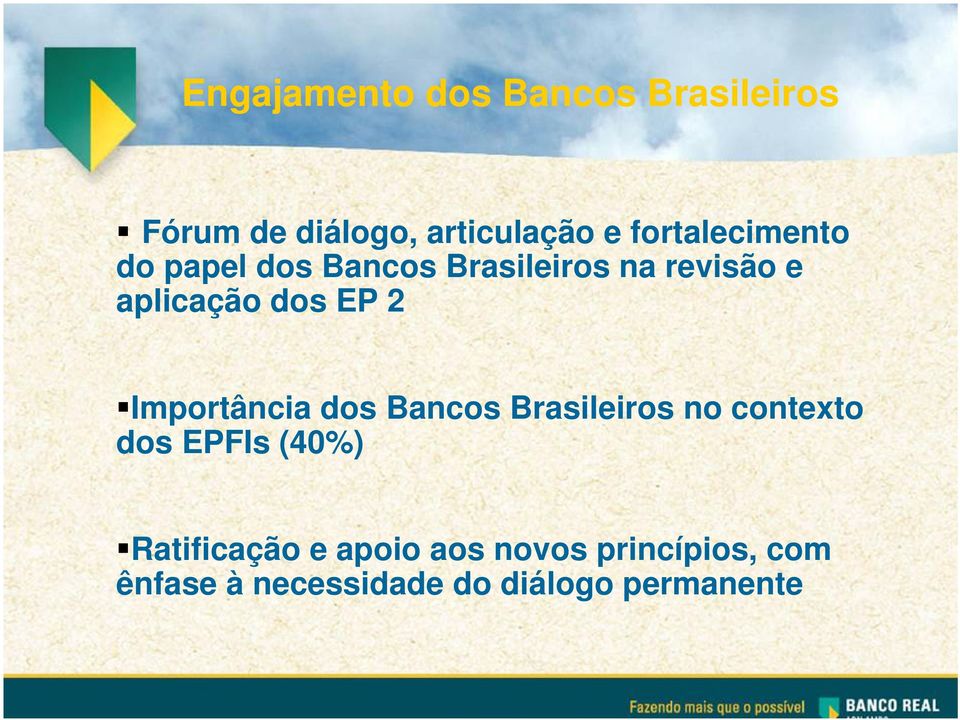 EP 2 Importância dos Bancos Brasileiros no contexto dos EPFIs (40%)
