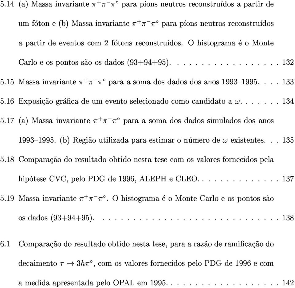 17(a)Massainvariante+ paraasomadosdadossimuladosdosanos 5.18Comparac~aodoresultadoobtidonestatesecomosvaloresfornecidospela 1993{1995.(b)Regi~aoutilizadaparaestimaronumerode!existentes...135 5.