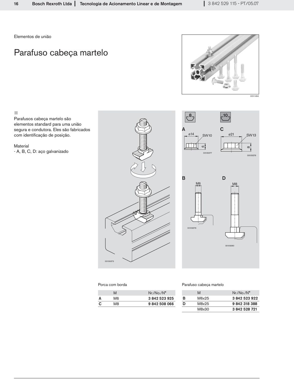 condutora. Eles são fabricados com identificação de posição.