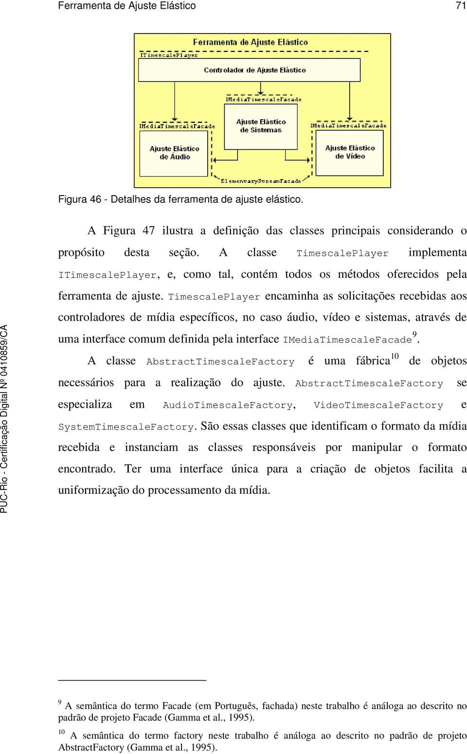 TimescalePlayer encaminha as solicitações recebidas aos controladores de mídia específicos, no caso áudio, vídeo e sistemas, através de uma interface comum definida pela interface