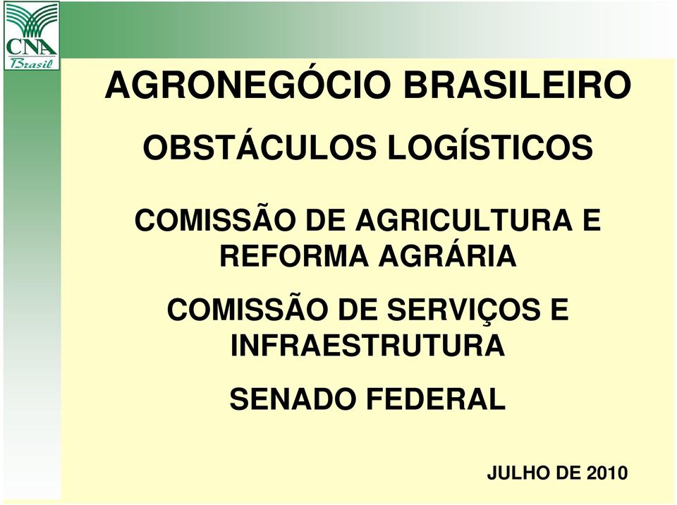 REFORMA AGRÁRIA COMISSÃO DE SERVIÇOS E