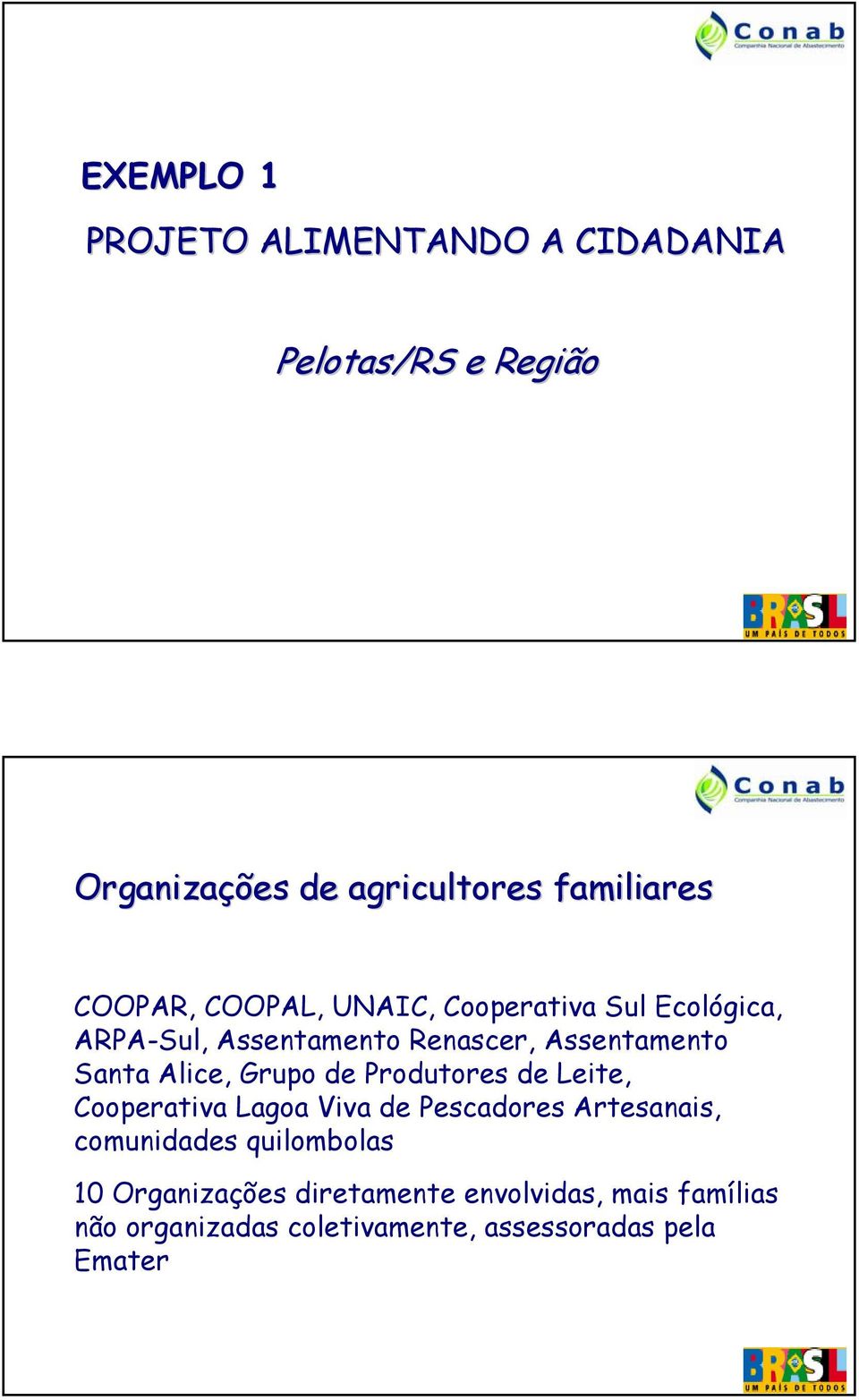 Alice, Grupo de Produtores de Leite, Cooperativa Lagoa Viva de Pescadores Artesanais, comunidades