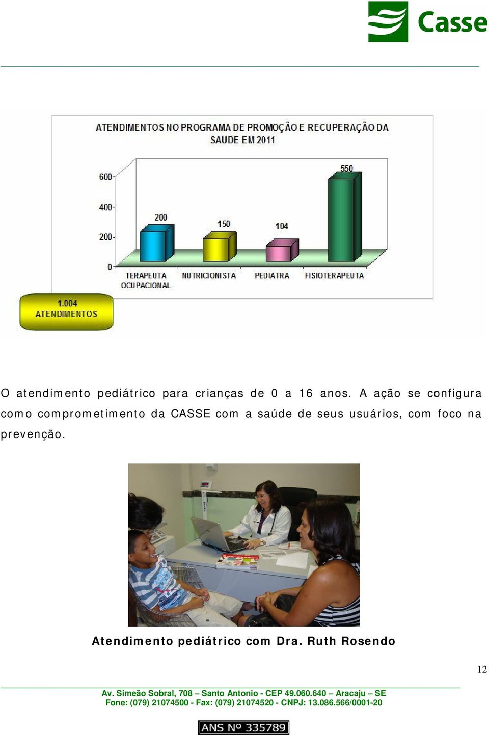 CASSE com a saúde de seus usuários, com foco na