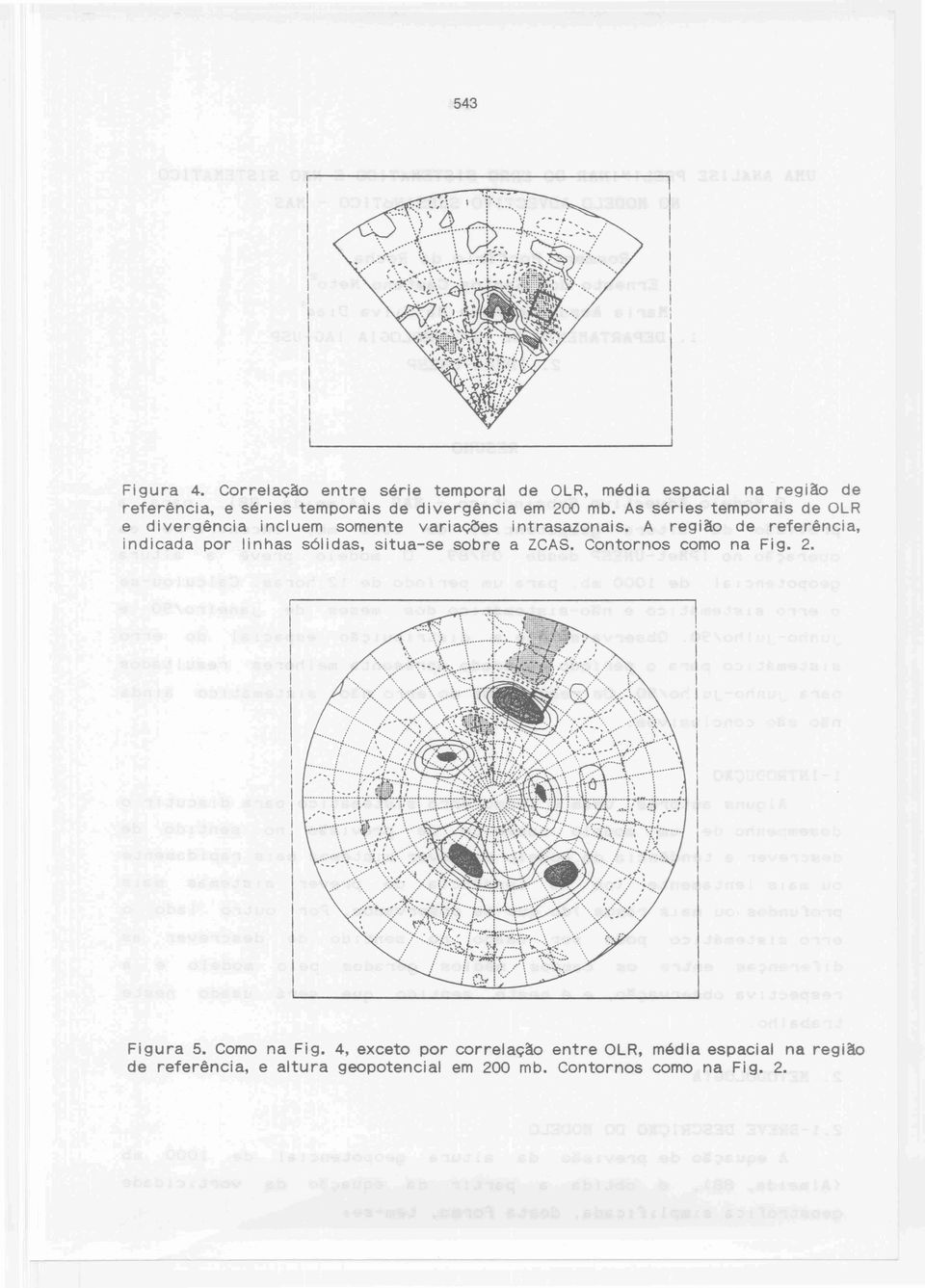 200 mb. As séries temporais de OLR e divergência incluem somente variações intrasazonais.