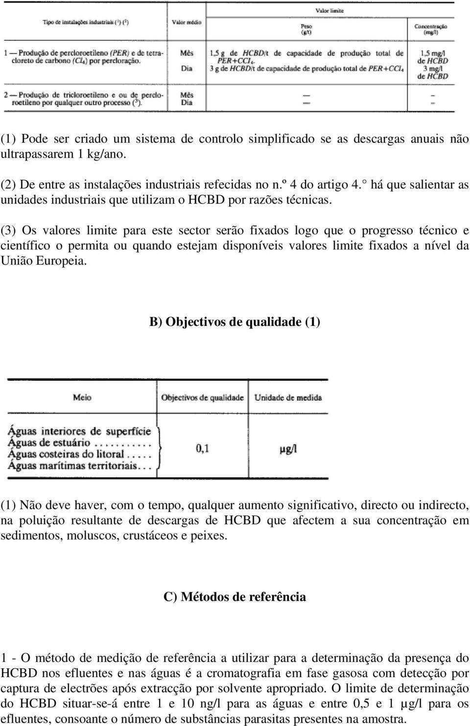 (3) Os valores limite para este sector serão fixados logo que o progresso técnico e científico o permita ou quando estejam disponíveis valores limite fixados a nível da União Europeia.