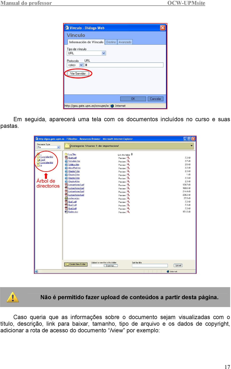 Caso queria que as informações sobre o documento sejam visualizadas com o título, descrição,