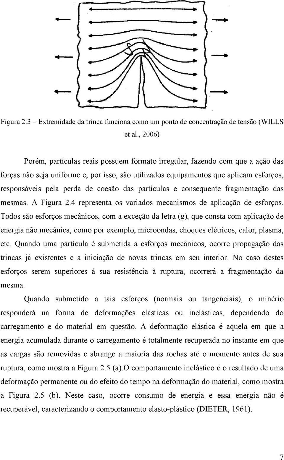 de coesão das partículas e consequente fragmentação das mesmas. A Figura 2.4 representa os variados mecanismos de aplicação de esforços.