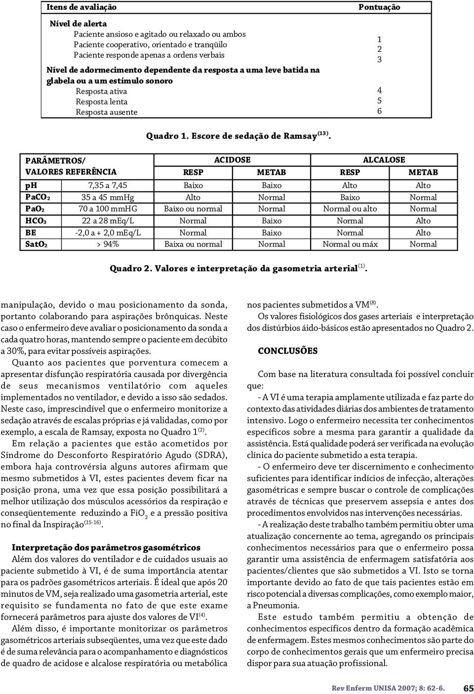 PARÂMETROS/ VALORES REFERÊNCIA ACIDOSE ALCALOSE RESP METAB RESP METAB ph 7,35 a 7,45 Baixo Baixo Alto Alto PaCO2 35 a 45 mmhg Alto Normal Baixo Normal PaO2 70 a 100 mmhg Baixo ou normal Normal Normal