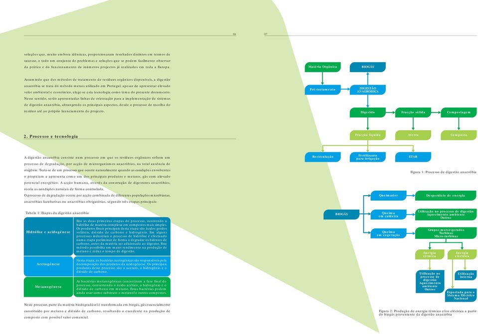 Matéria Orgânica BIOGÁS Assumindo que dos métodos de tratamento de resíduos orgânicos disponíveis, a digestão anaeróbia se trata do método menos utilizado em Portugal, apesar de apresentar elevado