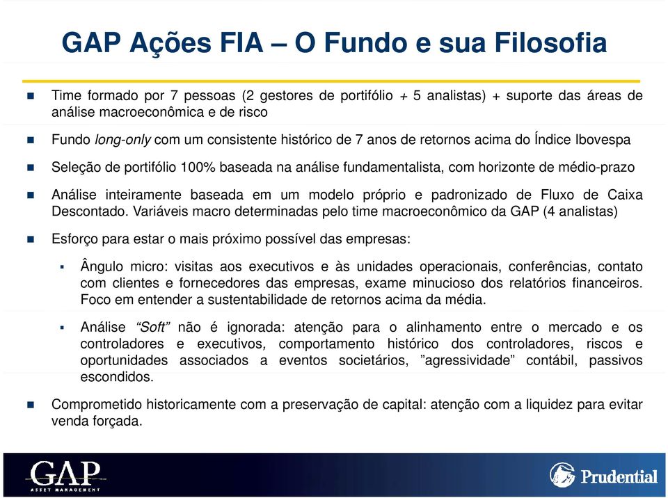 e padronizado de Fluxo de Caixa Descontado.