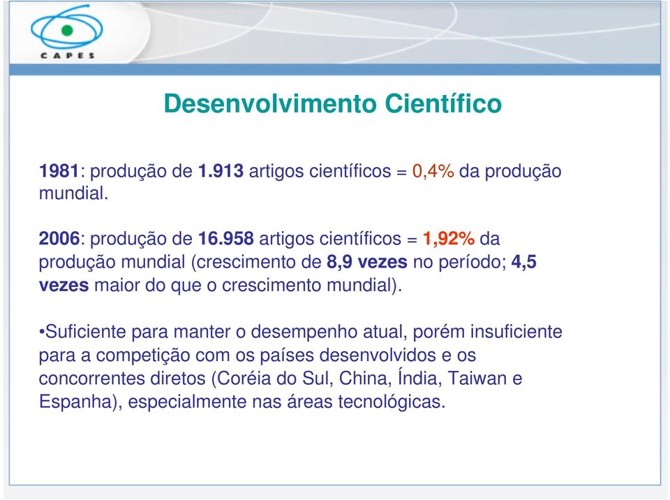 crescimento mundial).