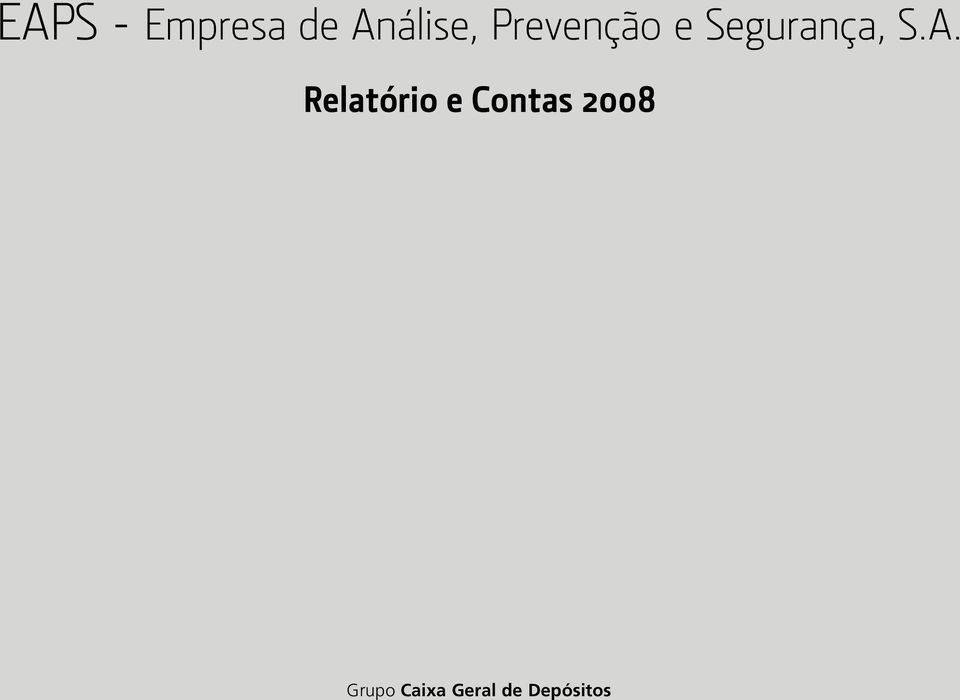 Relatório e Contas 2008