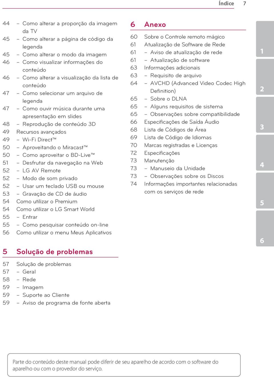 50 Aproveitando o Miracast 50 Como aproveitar o BD-Live 51 Desfrutar da navegação na Web 52 LG AV Remote 52 Modo de som privado 52 Usar um teclado USB ou mouse 53 Gravação de CD de áudio 54 Como